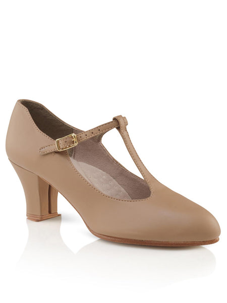 Capezio JR Footlight T-Strap Caramel